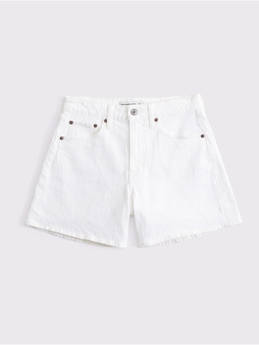 Abercrombie & Fitch Dad Short High Rise Women’s Curve Love White Shorts Size 10